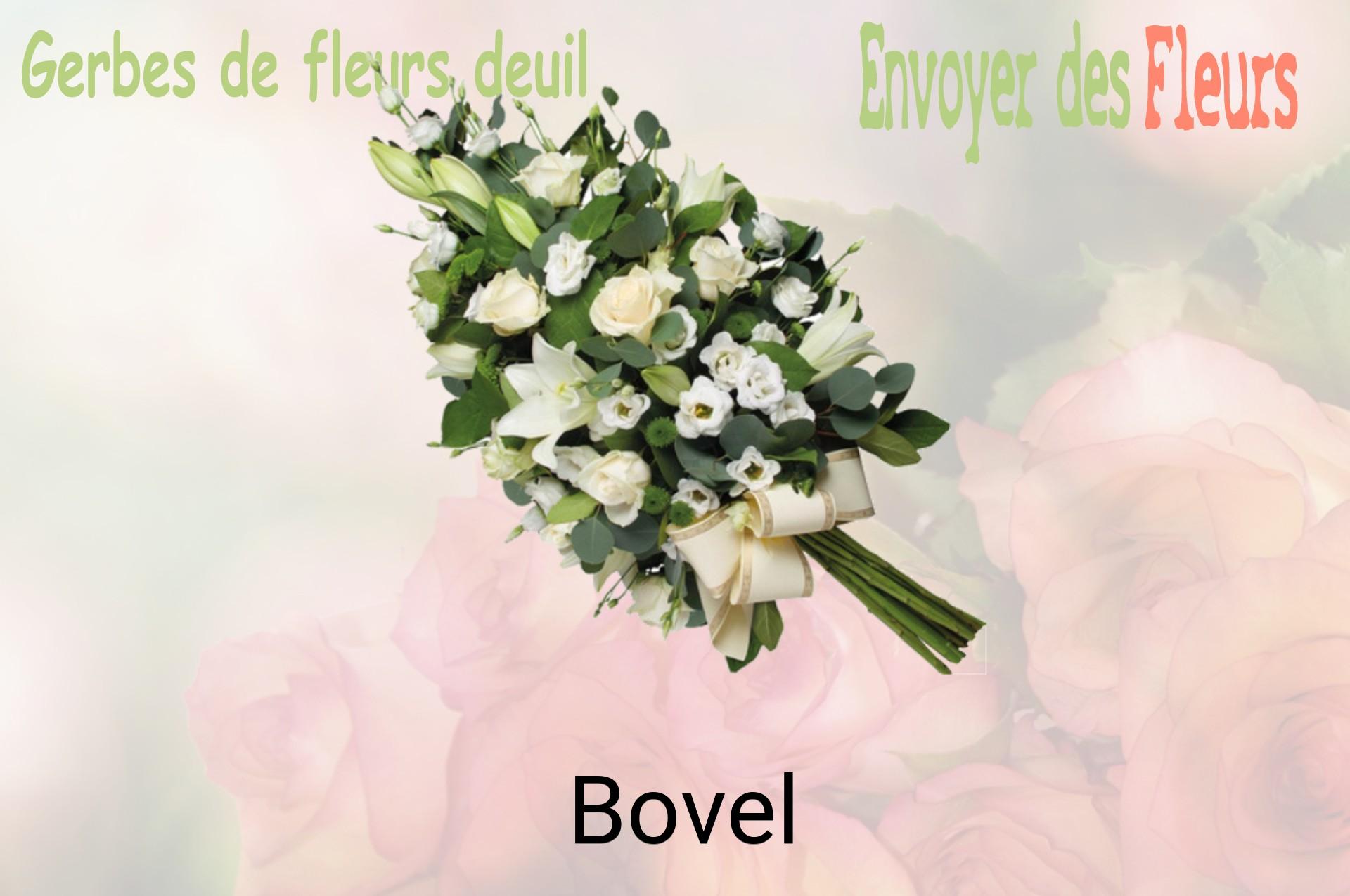 Gerbe de fleurs de deuil livrée à Bovel